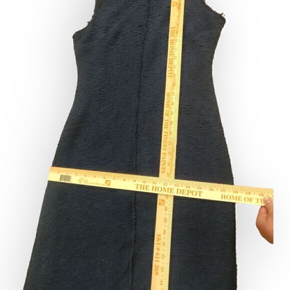 REBECCA TAYLOR Chambray Sleeveless Dress Chain Neckline Women’s Size 10 Blue - Picture 6 of 12